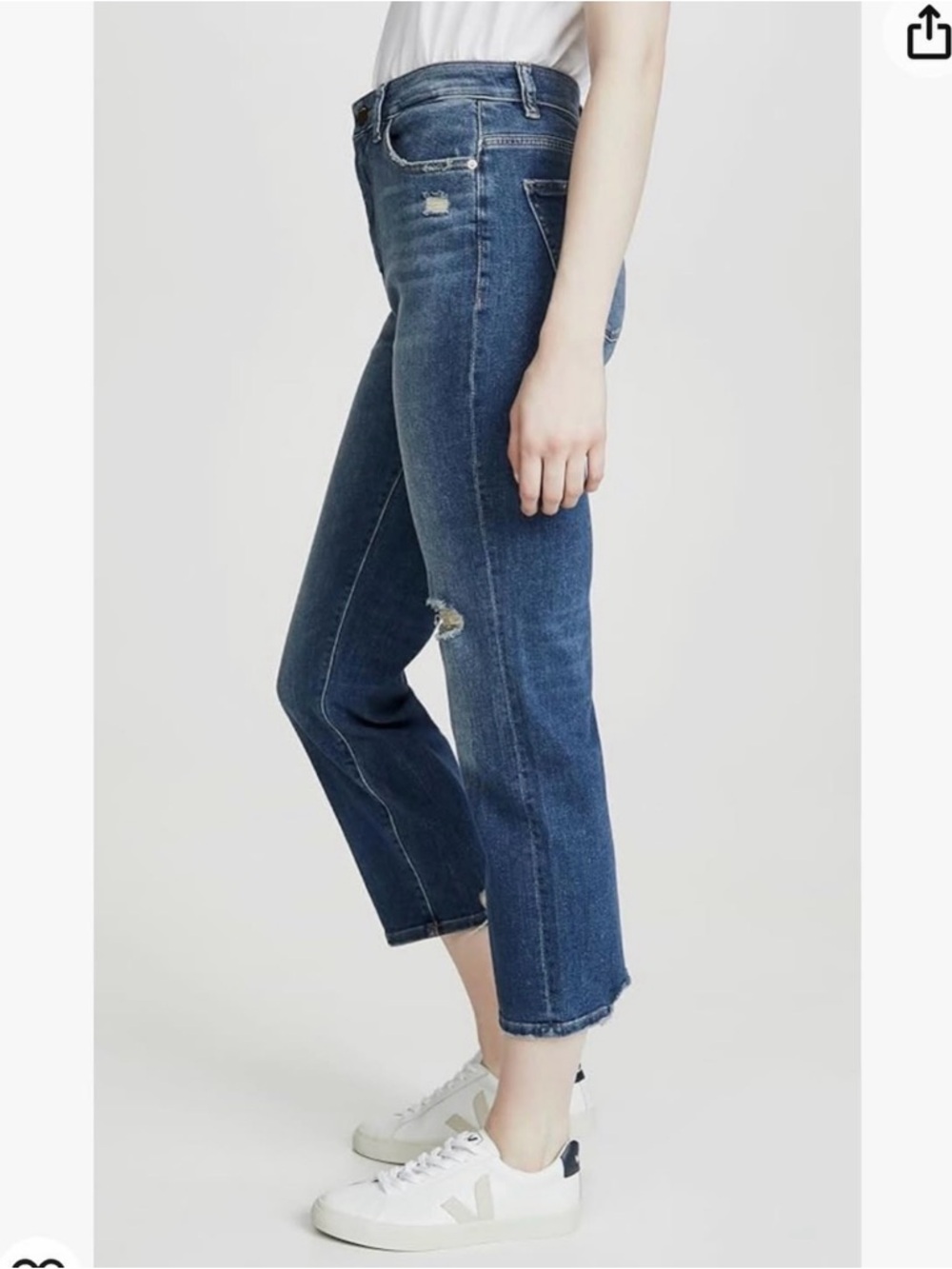 DL1961 Women’s Jerry High Rise Vintage Cropped Straight-Leg Jeans in Dark Blue - Picture 2 of 6